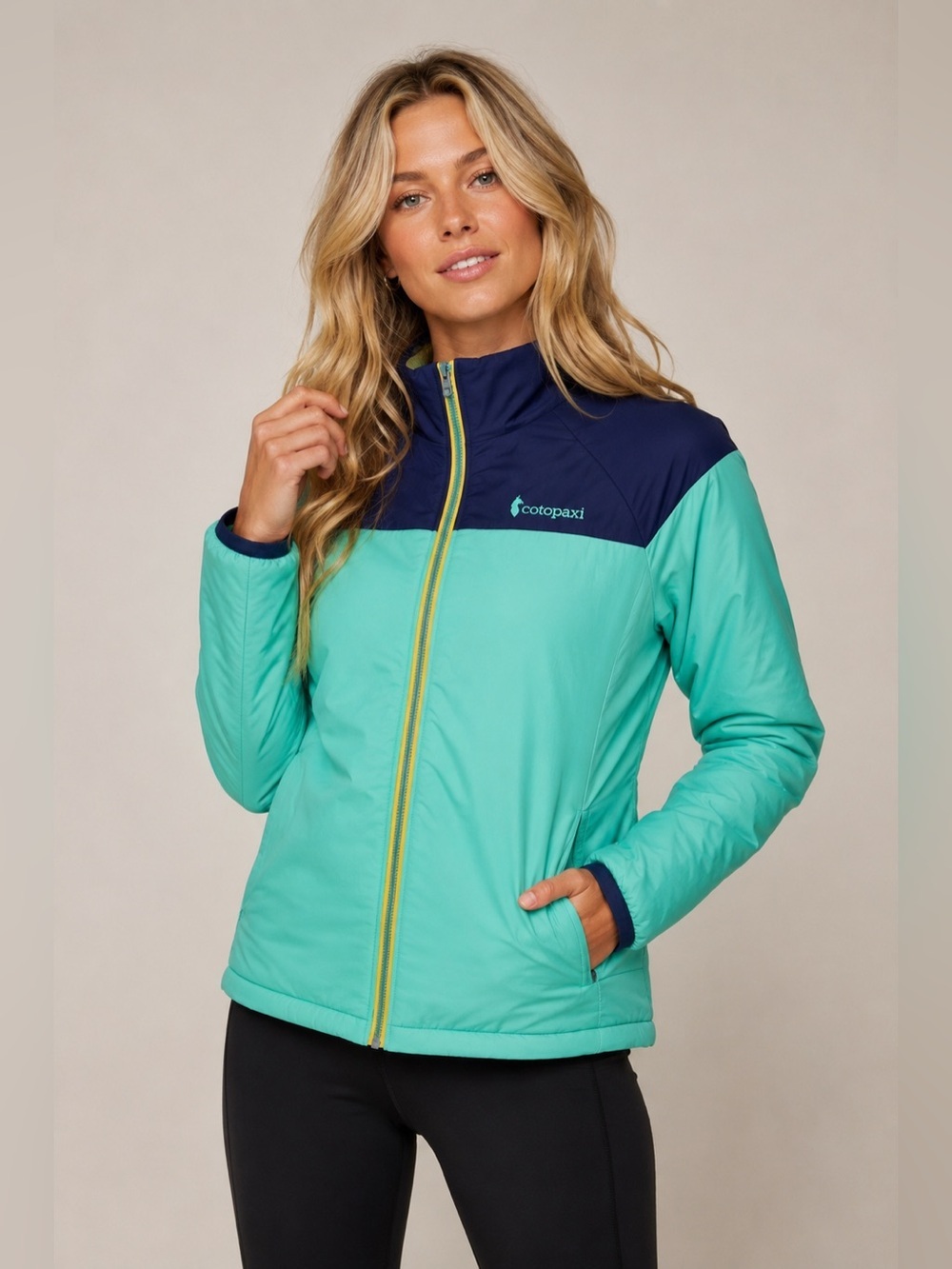 Cotopaxi Pacaya Insulated Jacket | Women’s Small | Teal & Navy Colorblock